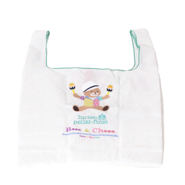 ルシアンペラフィネ Lucien Pellat Finet クマ柄ショッピングバッグ ポリエステル ホワイトbasewhitebaer 21ss レディース春夏新作 送料無料 正規取扱 Andapt Com