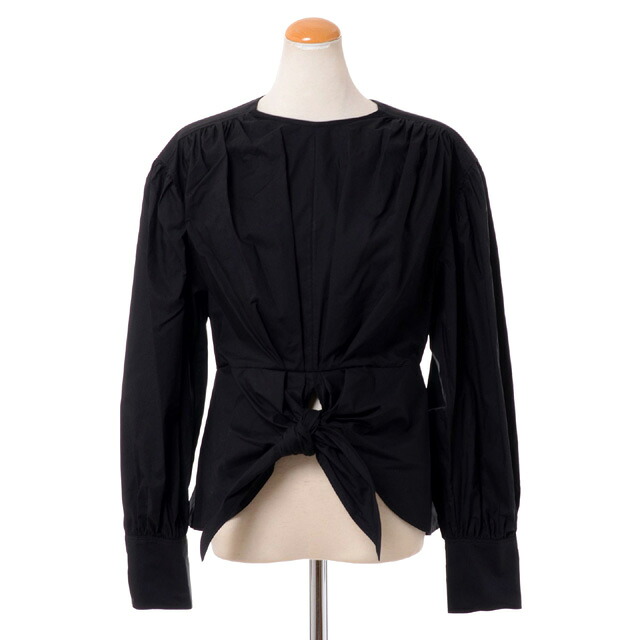 プロエンザスクーラー (Proenza Schouler) 長袖変形ブラウス コットン ブラックr2134007sc031001 2021AW レディース秋冬新作 送料無料 正規取扱|ヨコアンティ