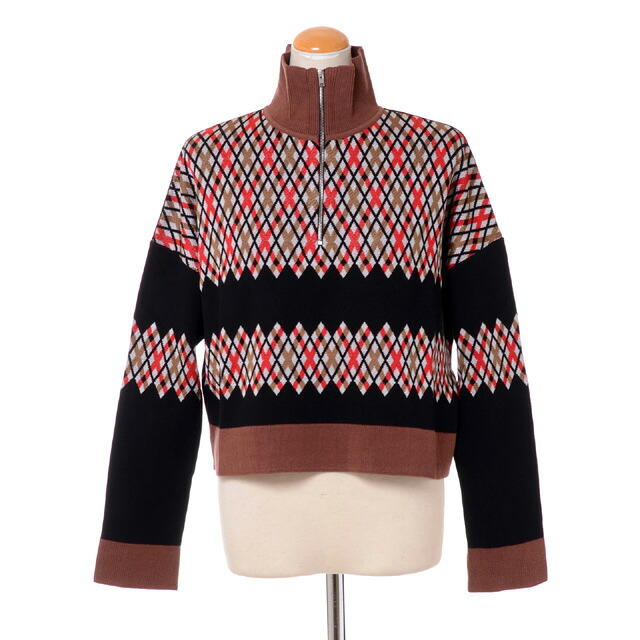 マルニ (Marni) ファスナータートルセーター レーヨンニット チェックブラウンdvmd0114q0jqn99 2021AW レディース秋冬新作 送料無料 正規取扱｜ヨコアンティ