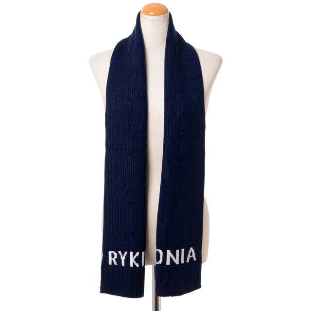 ソニアリキエル (SONIA RYKIEL) ロゴインターシャマフラー メリノウール ネイビー121hp086id460 2021AW レディース秋冬新作 送料無料 正規取扱｜ヨコアンティ