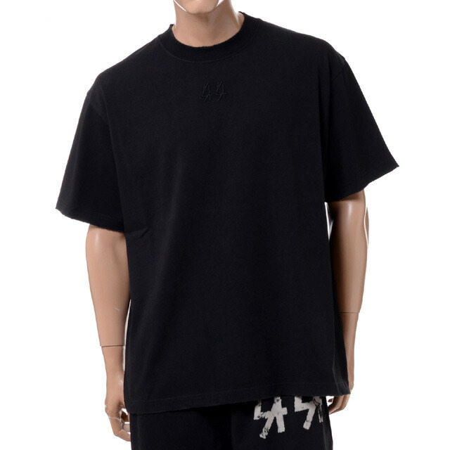 44ラベルグループ (44 label group) Tシャツ コットン ブラック＜br /＞22je03100099＜br /＞ 2022SS メンズ春夏新作 送料無料 正規取扱
