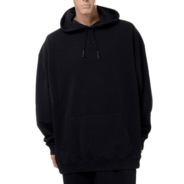 44ラベルグループ (44 label group) ロゴフーディ・パーカー　 コットン ブラック＜br /＞22sw02110099＜br /＞ 2022SS メンズ春夏新作 送料無料 正規取扱