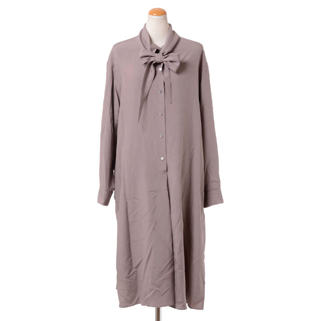 ルメール (LEMAIRE) タイ付きドレス シルククレープ ダスティローズ＜br /＞w213dr412303＜br /＞ 2021AW レディース秋冬新作 送料無料 正規取扱