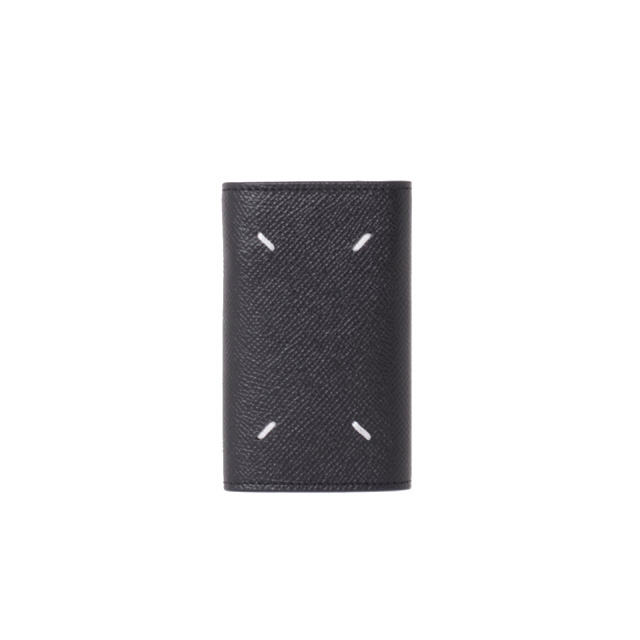 住み家 マルジェラ (Maison Margiela) 4縫い目 手懸かり容れもの グレインカーフレザー 黒いこと\u003cbr /\u003es23s55ua0026t8013\u003cbr /\u003e 2023SS レディース春夏新作 貨物輸送無料 決まり取りまわし キーホルダー・キーケース-バッグ・小物・ブランド雑貨
