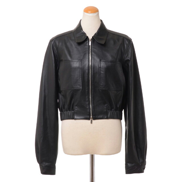 プロエンザスクーラー (Proenza Schouler) クロップドレザージャケット ラムスキン ブラックwl2332076001 2023AW レディース秋冬新作 送料無料 正規取扱｜ヨコアンティ
