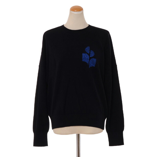 イザベルマラン (ISABEL MARANT) 丸襟リラックスセーター コットン混合 ブラック8248540308 2023AW レディース秋冬新作 送料無料 正規取扱|ヨコアンティ