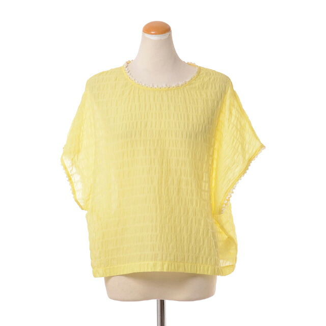 クリスティーナティ (Kristina Ti) 半袖レースブラウス コットンオーガンジー レモンkts0080te0219gi16 2024SS レディース春夏新作 送料無料 正規取扱|ヨコアンティ