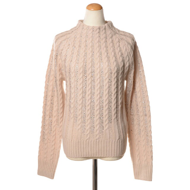 エルマノシェルビーノ (ermanno scervino) ローネックスパンコールセーター ウールなど ベージュ＜br /＞et981312231＜br /＞ 2024AW レディース秋冬新作 送料無料 正規取扱