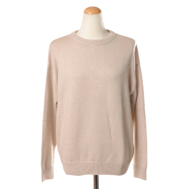ブルネロクチネリ (Brunello Cucinelli) 丸襟長袖ティーシャツ カシミアシルクニット ベージュ\u003cbr /\u003em73539900cn058\u003cbr /\u003e 2024AW レディース秋冬新作 貨物輸送無料 定まり取りまわし