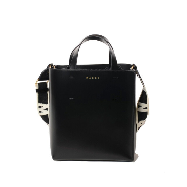 マルニ (Marni) North/South Museo トートバッグ スムースレザー ブラックマルニ Marni Museo Soft レザーミニバッグ カーフレザー ブラック ショルダーバッグ レディース shmpv01tu000n99 2024AW レディース秋冬新作 送料無料 正規取扱｜ヨコアンティ