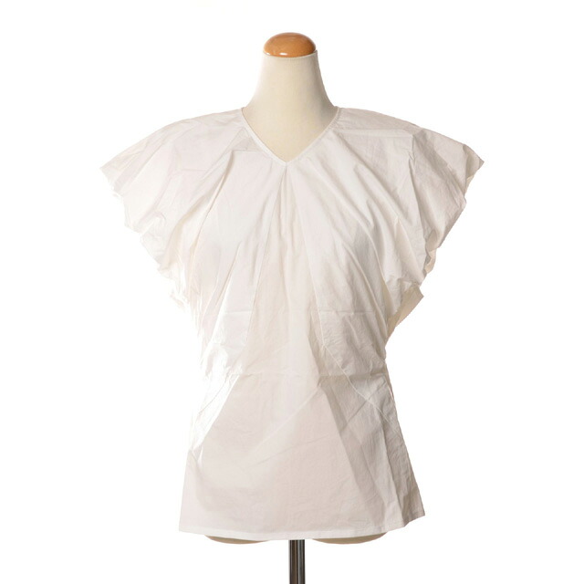 ダウェイ (DAWEI) Vネックノースリブラウス コットン オフホワイト＜br /＞25sh08t12offwhite＜br /＞ 2025SS レディース春夏新作 送料無料 正規取扱