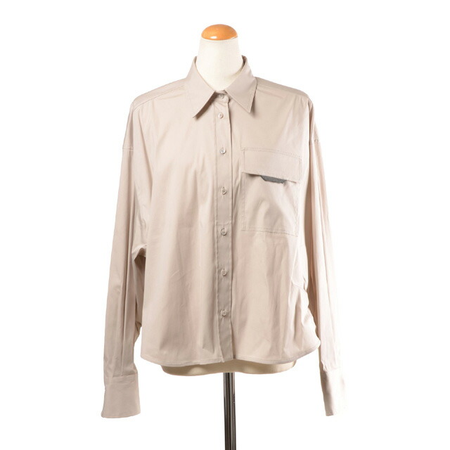 ブルネロクチネリ (Brunello Cucinelli) モニーレ付きショート丈ブラウス コットンストレッチ ベージュm0091my506c7498 2025AW レディース秋冬新作 送料無料 正規取扱｜ヨコアンティ 102,300円