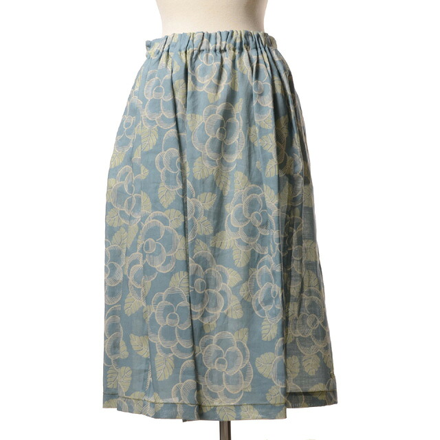 マルニ (Marni) フラワープリントゴムスカート ラミー ブループリント＜br /＞goma0459s7bav15＜br /＞ 2026SS レディース春夏新作 送料無料 正規取扱