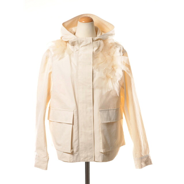 レキサミ (rekisami) レース付きブルゾン コットンナイロン アイボリーrj26001ivory 2026SS レディース春夏新作 送料無料 正規取扱|ヨコアンティ