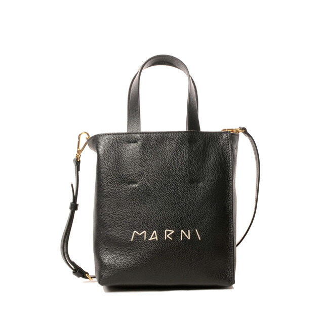 マルニ (Marni) Museo Soft ミニバッグ カーフスキン ブラック＜br /＞shmp0040l4p00n99＜br /＞ 2025AW レディース秋冬新作 送料無料 正規取扱
