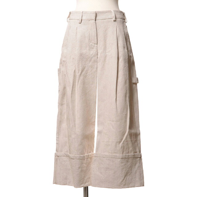 インポートブランド (import brand) メゾンジェジア MAISON JEJIA ポケット付きワイドパンツ コットンリネン アイボリー237093057 2026SS レディース春夏新作 送料無料 正規取扱|ヨコアンティ