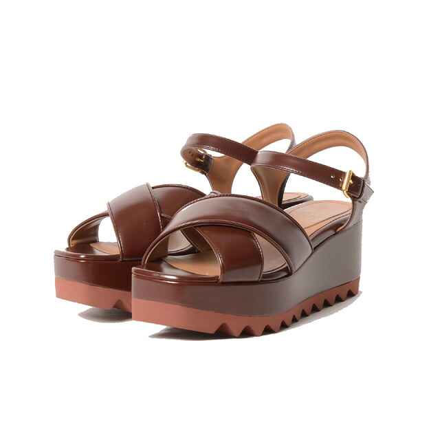 STELLA McCARTNEY ステラマッカートニー エリス 厚底差し交わすサンダル ヴィーガンレザー マホガニー レディース\u003cbr /\u003e810658e002867745\u003cbr /\u003e 2026SS レディース春夏新作 貨物輸送無料 置き目取りまわし