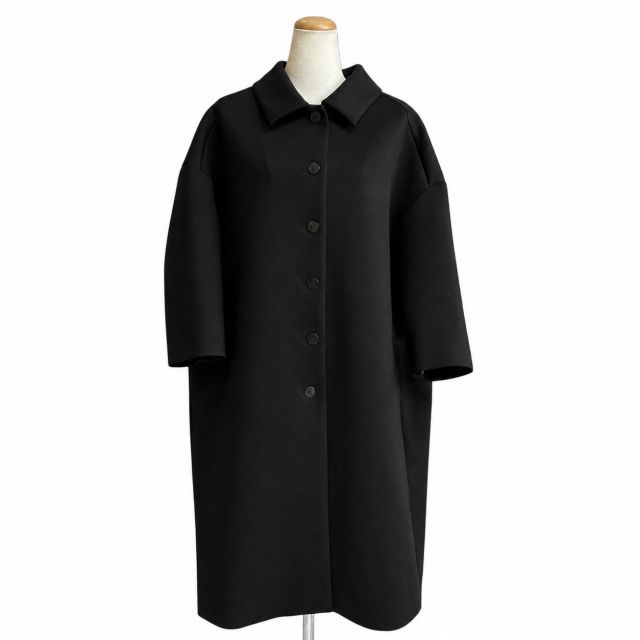 テン (ten.) オーバーシルエットコート ジャージー ブラックte25qco01black 2026AW レディース秋冬新作 送料無料 正規取扱｜ヨコアンティ