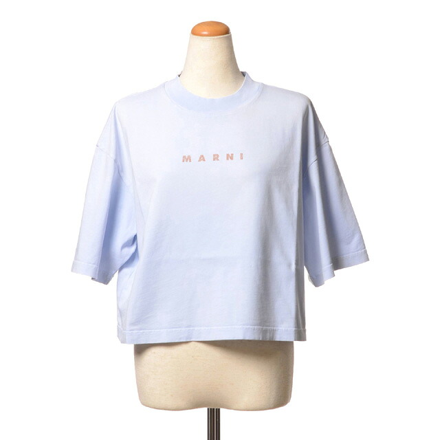 マルニ (Marni) MARNIロゴ入りTシャツ コットンジャージー ライトブルーthje0333gpul0b21 2026SS レディース春夏新作 送料無料 正規取扱|ヨコアンティ