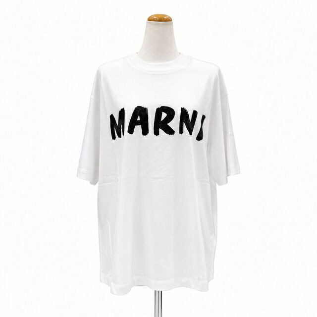 マルニ (Marni) MARNIロゴタイプ半袖プルオーバー 綿織物 白いこと\u003cbr /\u003ethjet49ephulow01\u003cbr /\u003e 2026SS レディース春夏新作 貨物輸送無料 置き目取りまわし
