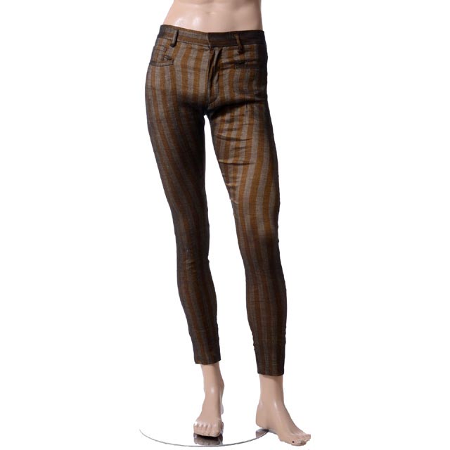 ハイダーアッカーマン (Haider Ackermann) ストレッチパンツ ストライプ カーキ 153340216549 スキニーパンツ,緑,タイト,縦縞,綿 2015SS メンズ春夏 3,980円以上購入で送料無料 【正規取扱】|ヨコアンティ