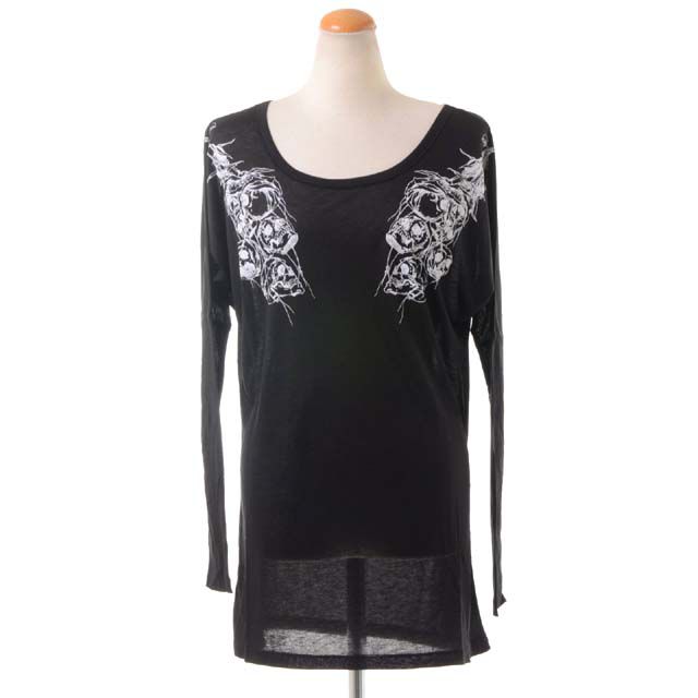 トーマスワイルド (THOMAS WYLDE) スカルローズロングカットソー ブラック 16lcl401-b 3,980円以上購入で送料無料 【正規取扱】|ヨコアンティ
