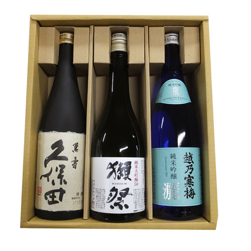 人気日本銘酒 飲み比べセット 720ml&times;3本 【獺祭 磨き45　越乃寒梅 灑(さい)純米吟醸 久保田 萬寿】お歳暮 日本酒 飲み比べセット ギフト お歳暮 萬寿 久保田 万寿 720 旭酒造 獺祭 日本酒 セット 久保田 萬寿 日本酒 ギフト お中元 ギフト