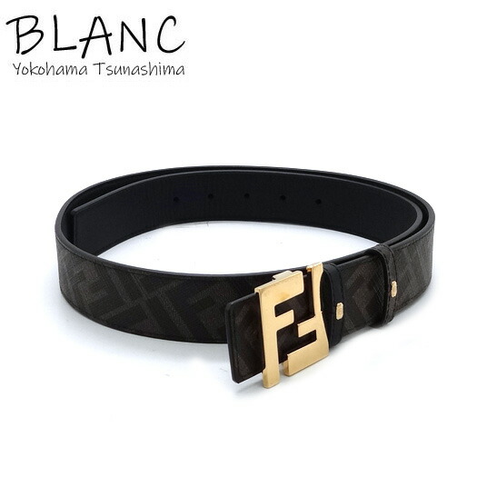 FENDI レザー ベルト 110/125 黒 FENDI フェンディ ロゴバックル ベルト 110/125 ブラック