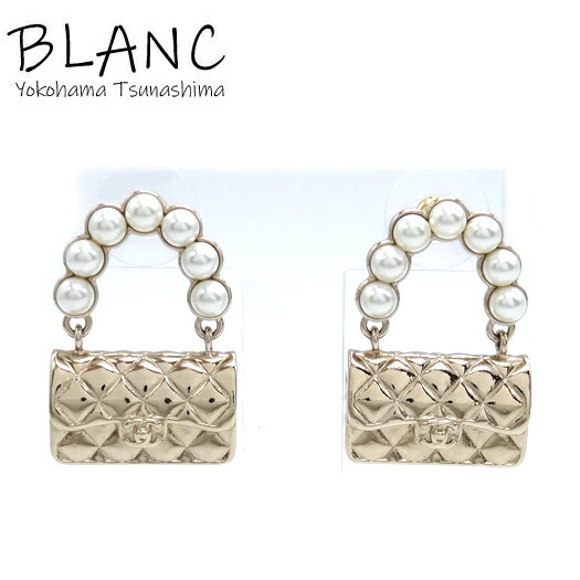 楽天市場】CHANEL シャネル ピアス マトラッセピアス メタル×フェイク