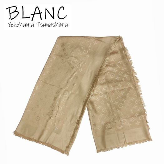 ルイヴィトン モノグラム柄 大判ストール シルク ウール デュンヌ M71360 □ルイ・ヴィトン□ ショール モノグラム 大判ストール シルク