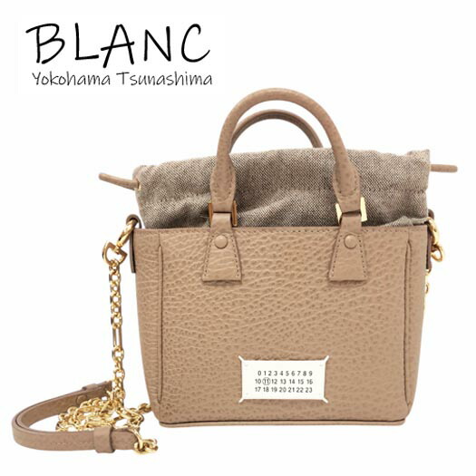メゾンマルジェラ 5AC ショルダーバッグ カーフレザー キャンバス ２WAYバッグ ハンド ベージュ SB1WG0046 Maison Margiela 横浜BLANC【中古】