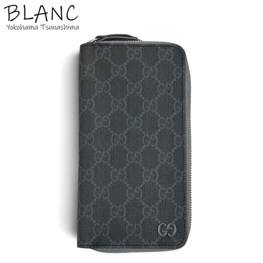 グッチ ジップアラウンド ウォレット ラウンドチャック GGスプリーム 薄墨色 822051 横浜BLANC【中古】