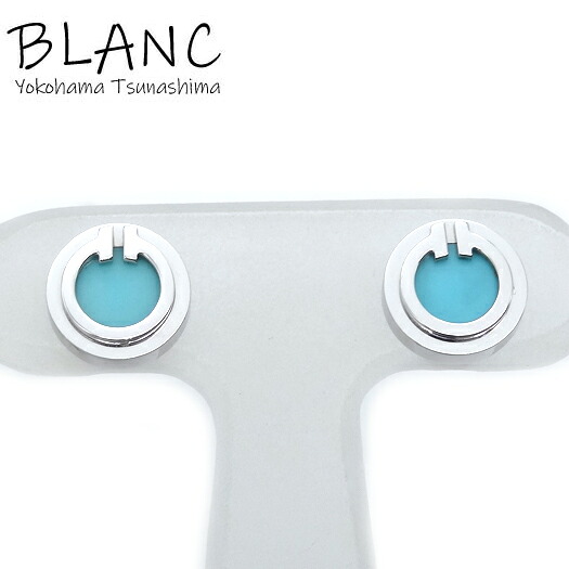 ティファニー T TWO サークル ピアス ターコイズ K18ホワイトゴールド K18WG Tトゥー Tiffany&Co. 横浜BLANC【中古】