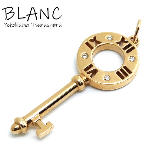 ティファニー アトラスキー ペンダント トップ K18ピンクゴールド 4Pダイヤモンド K18PG Tiffany&Co. 横浜BLANC【中古】|横浜BLANC店