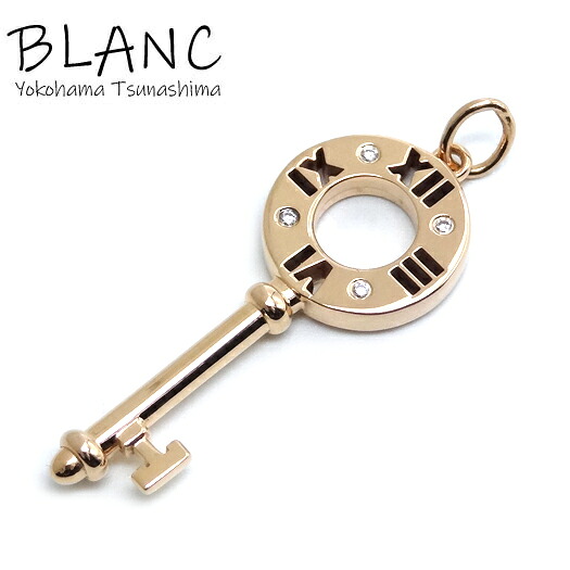 ティファニー アトラスキー ペンダント トップ 4Pダイヤ K18ピンクゴールド ダイヤモンド Tiffany&Co. 横浜BLANC【中古】