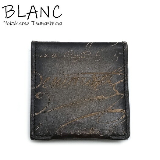 ベルルッティ オリジン スクリットレザー コインパース 財布 カリグラフィ スクリットレザー ブラック 黒 Berluti 横浜BLANC【中古】
