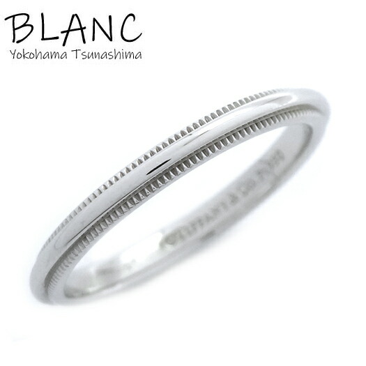 楽天市場】ティファニー TIFFANY & Co. 750 pt950 ミルグレイン リング