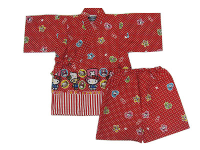 ワンピース ハローキティー子供甚平 100 110 1 Giosenglish Com