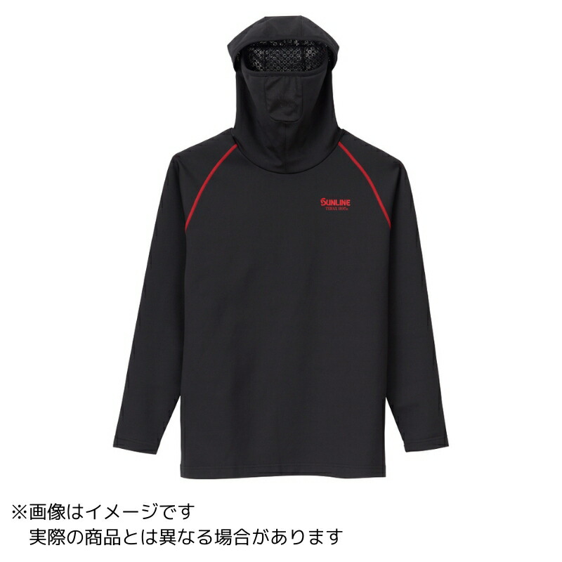 サンライン TERAXHOTバラクラバフーディ SUW-04208 ＃赤いこと ＃L