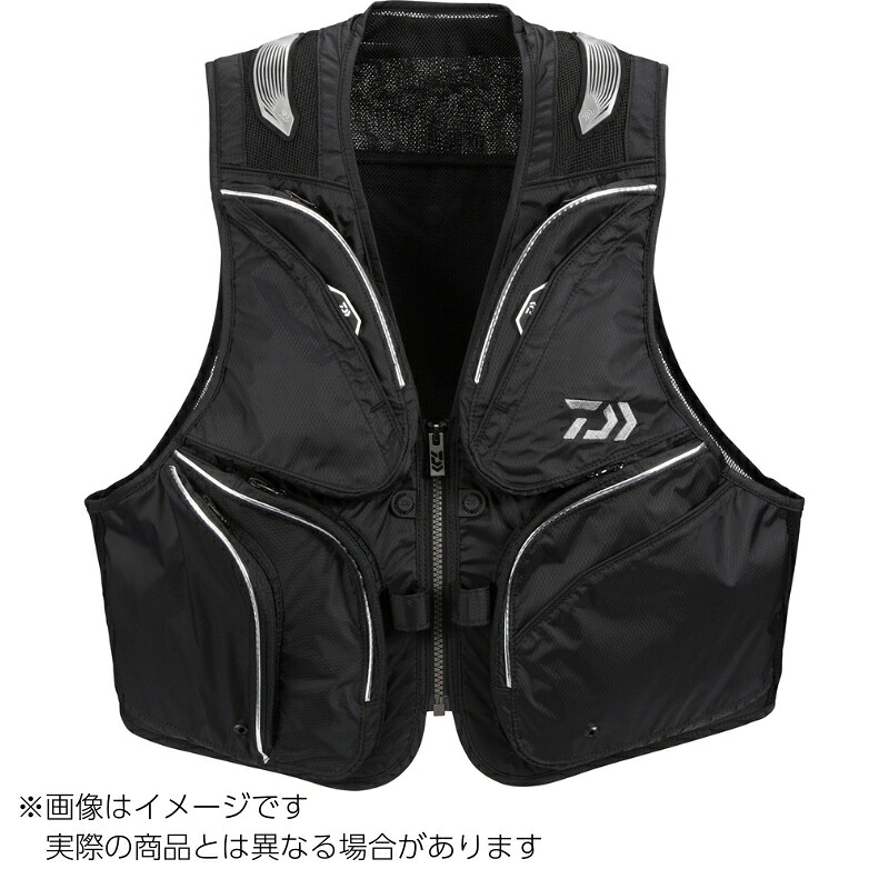 ダイワ DV-3025 ショートフィッシングベスト ＃黒いこと ＃L