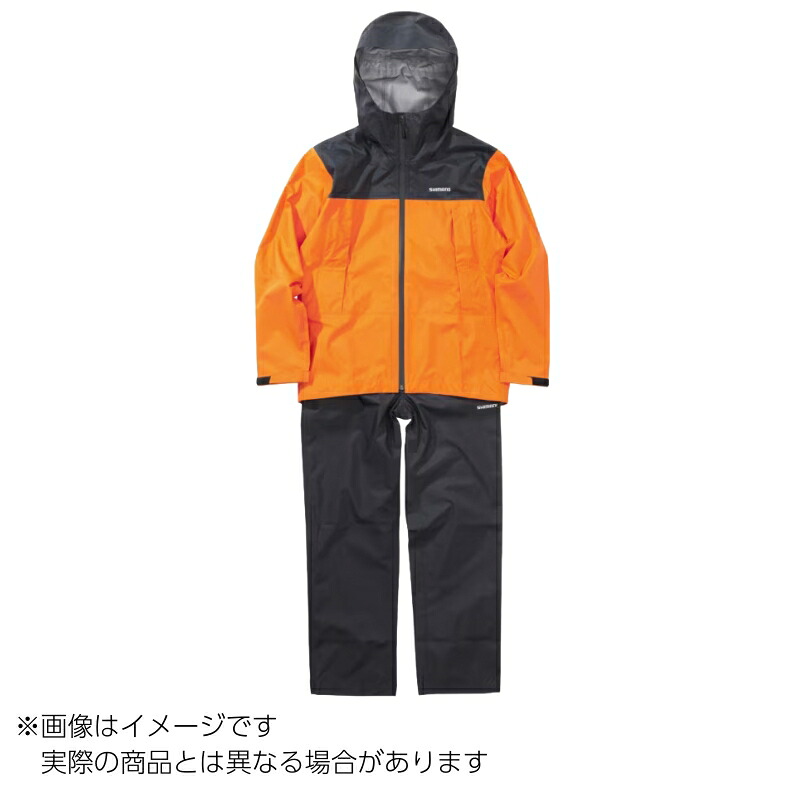シマノ RA-047X 3座標軸 レインスーツ ＃オレンジ色 ＃L