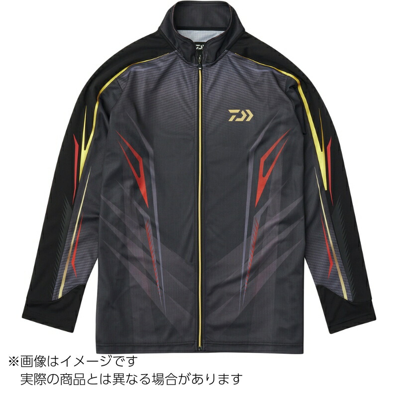 ダイワ DE-7324T トーナメント フルジップドライシャツ ＃ブラック ＃L
