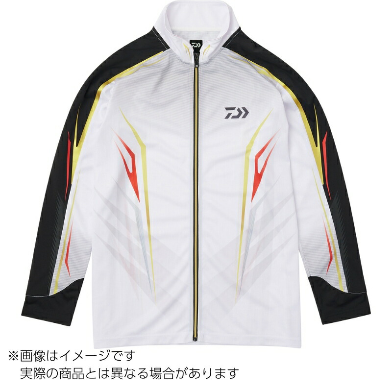 ダイワ DE-7324T トーナメント フルジップドライシャツ ＃ホワイト ＃M