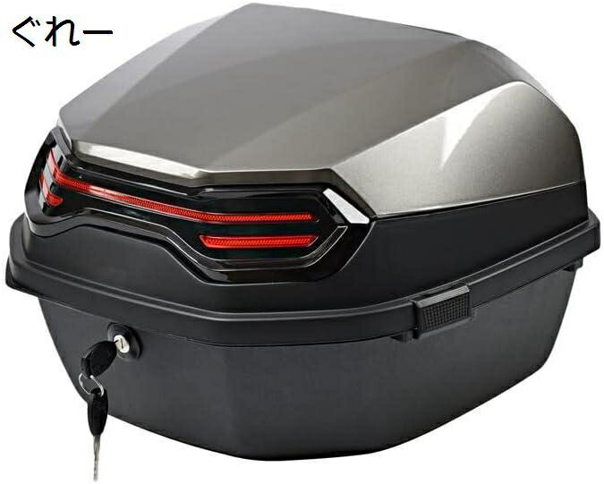 【20%OFFクーポン～】バイク リアボックス トップケース バイクボックス バイク用ボックス 着脱可能式 大容量 原付 スクーター フルフェイス収納可能 ヘルメット入れ ブルー７