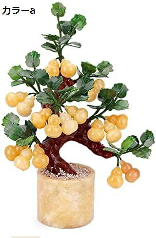 【20%OFFクーポン～】水晶 木/金 なる木 お金 木 自然なひょうたん飾り鉢植え 翡翠風水はゴールドラッキーな木 安全なリビングルーム 入り口家 装飾 宝石 木