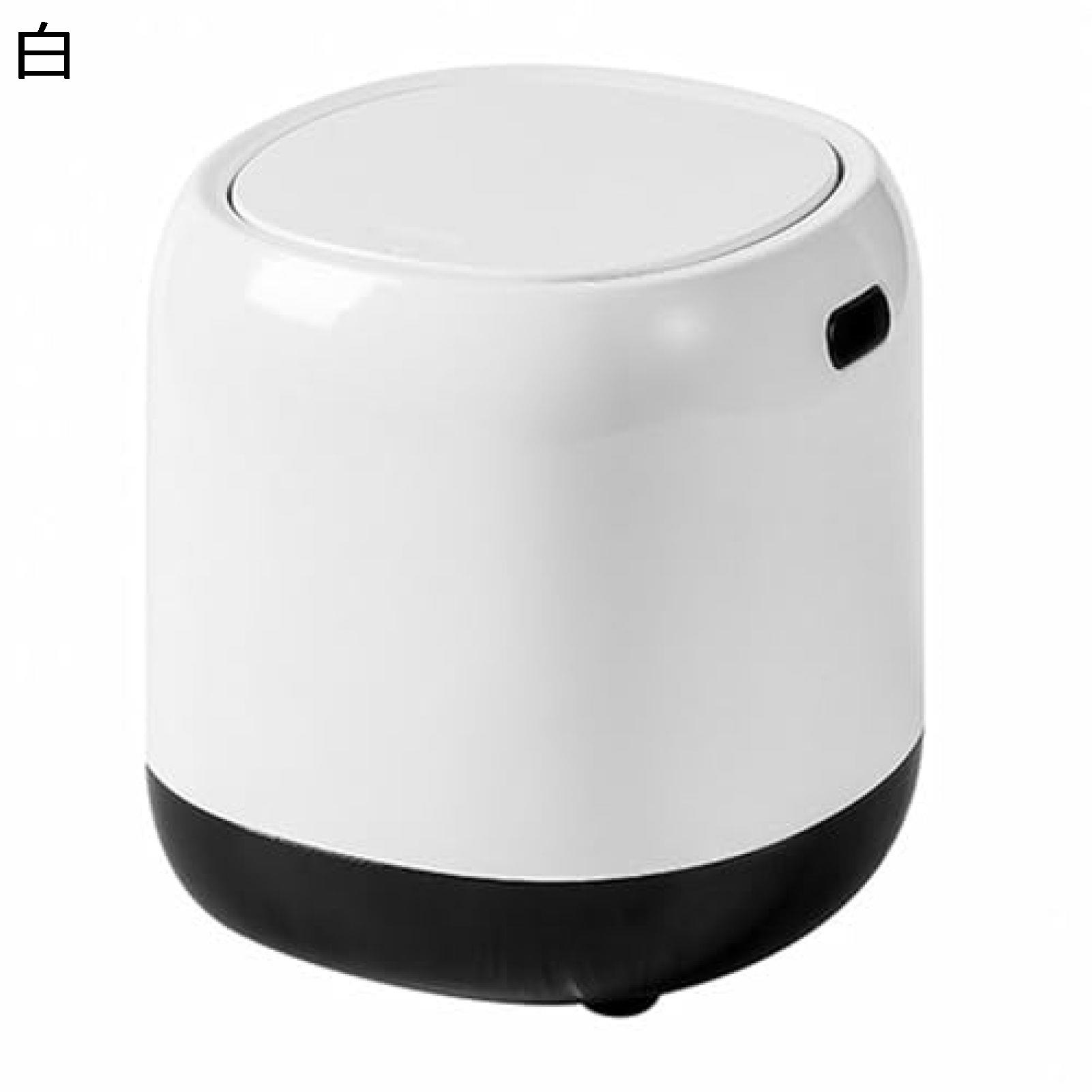 【20%OFFクーポン】小型　デスクトップ　ゴミ箱　臭気分離ゴミ箱　ミニデスクトップ　ポップアップ　蓋付き　大きな開口部　掃除が簡単　小型サイズ　隠しバッグ内部 白