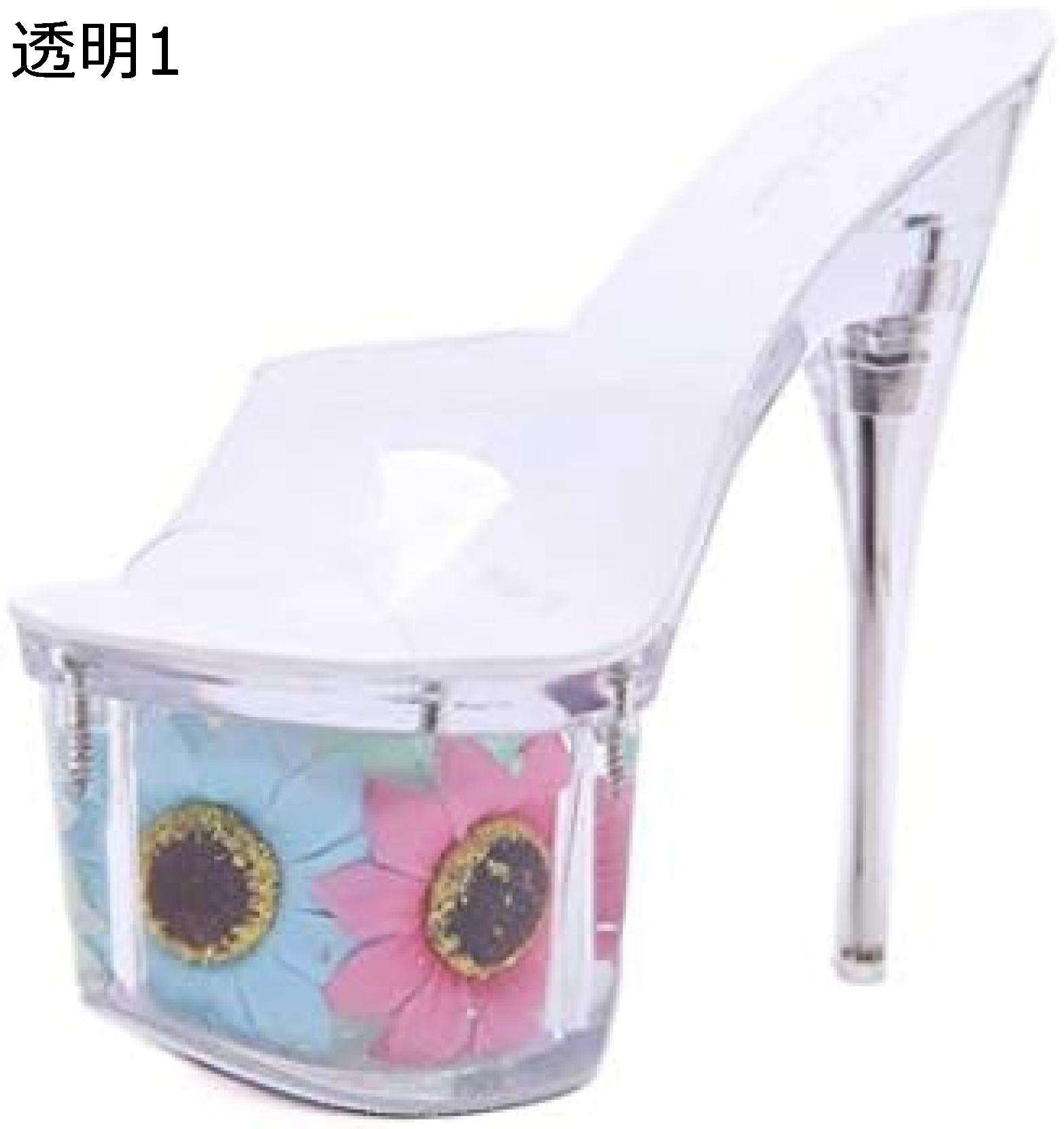 【20%OFFクーポン~】ミュール サンダル クリア 花 太ヒール ピンヒール 17cm 透明 おしゃれ アンクルストラップ サボサンダル パーティ キャバ嬢 大きいサイズ ファッション 美脚 セクシー 厚底 ストーム付き エレガンス 歩きやすい|Yokos