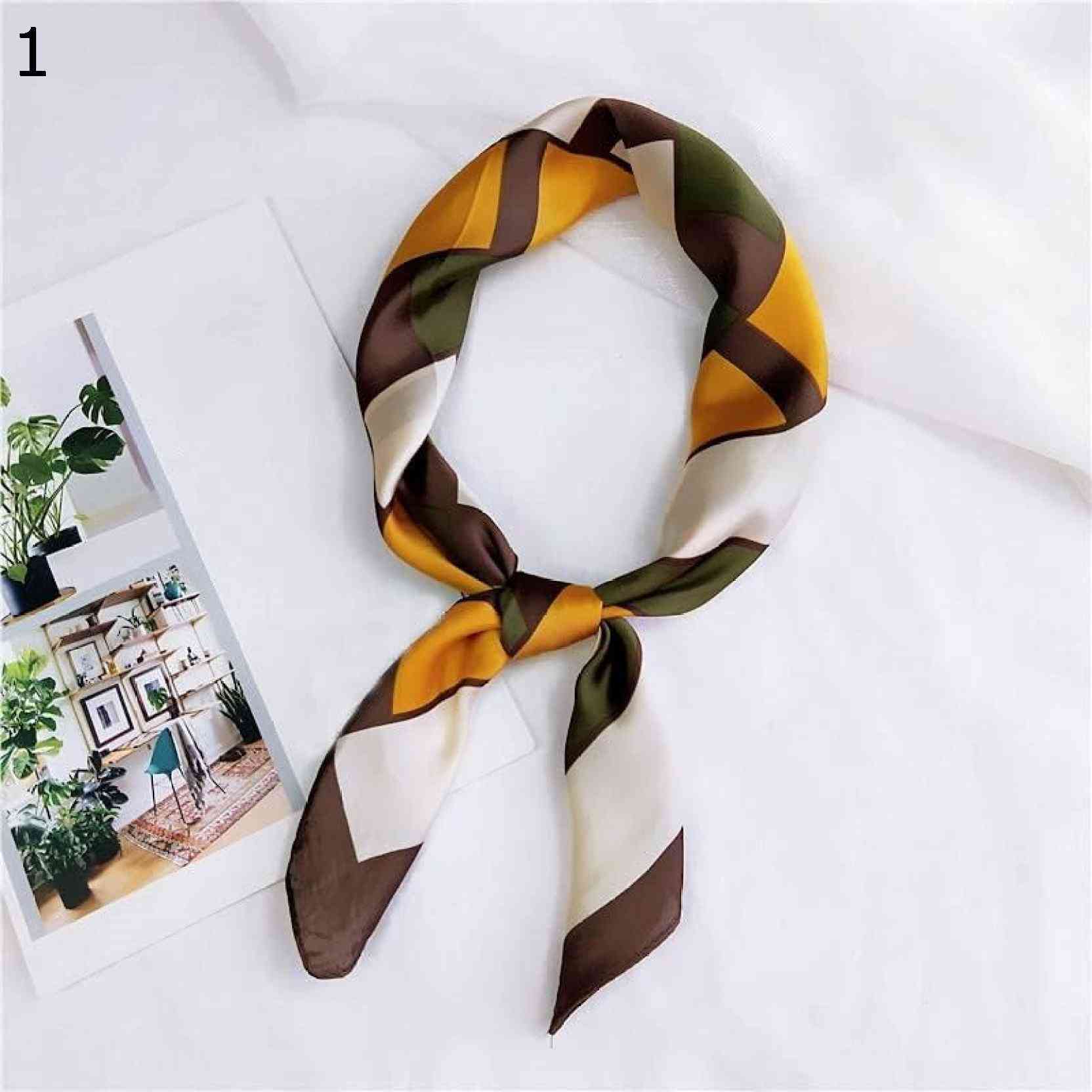 【20%OFFクーポン～】70x70cm スカーフ スカーフ (Color : Orange, Size : 70x70cm)
