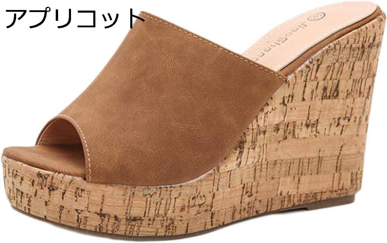 【20%OFFクーポン～】コルク調 サンダル 厚底 厚底サンダル レディース 15cmヒール ウェッジソール ウェッジ 歩きやすい ウェッジサンダル ハイヒール ミュール サボ サボサンダル 高め ソール 高い キャバミュール 大きいサイズ