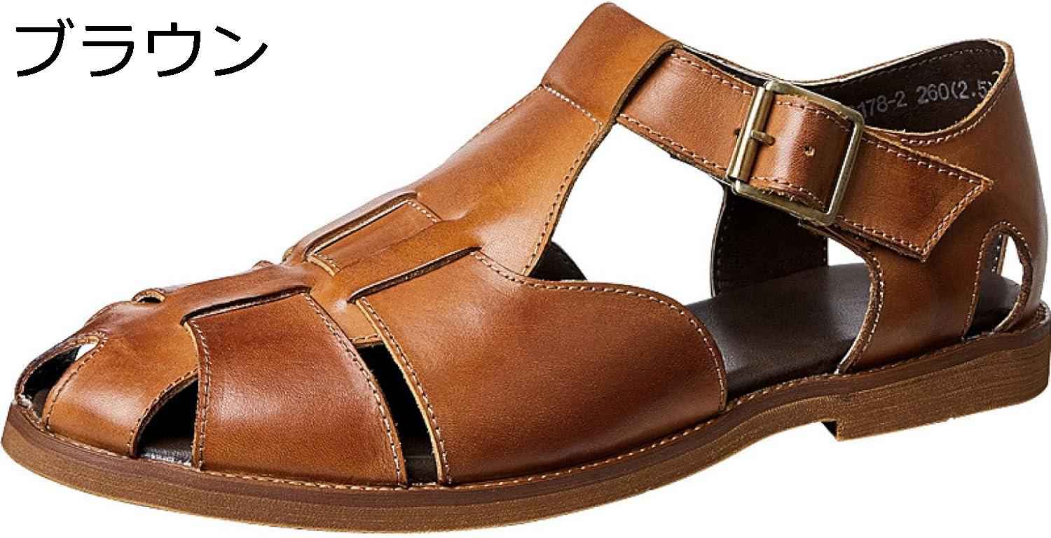 【20%OFFクーポン～】牛革サンダル グラディエーターサンダル メンズ オフィスサンダル 夏 カメサン バックル 大きいサイズ レザー 防滑 通気性 痛くない 消臭 歩きやすい 普段履き お出かけ 室外室内兼用 会社用 社内履き